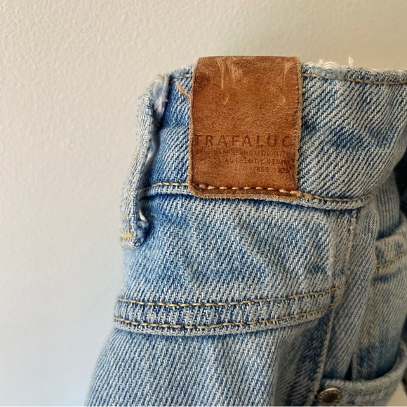 Zara TRF straight leg blue jeans exposed buttons - Size 40 (uk 12) - Picture 8 of 10